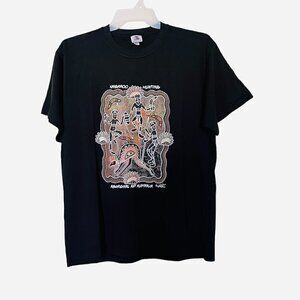 𝅺KANGAROO Hunting Casual Outdoor Graphic Black T-Shirt. Size Large